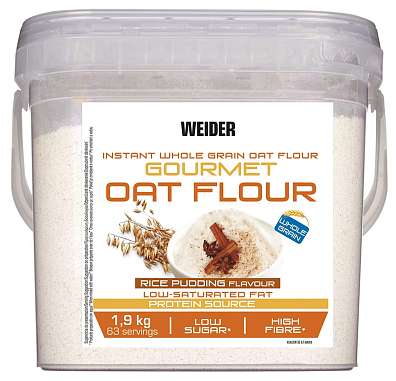 Weider Gourmet Oat Flour 1,9 kg, instantní celozrnná ovesná mouka