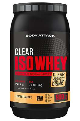 Body Attack Clear Iso Whey 900g, syrovátkový proteinový izolát CFM
