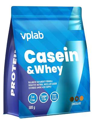 VPLab Casein & Whey 500, micelární kasein a syrovátkový koncentrát