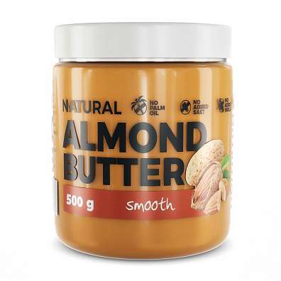 7Nutrition Almond Butter Natural Smooth 500 g, 100% čisté mandlové máslo