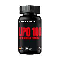 Body Attack LIPO 100 Fat Burner, termogenní spalovač tuku, 60 kapslí