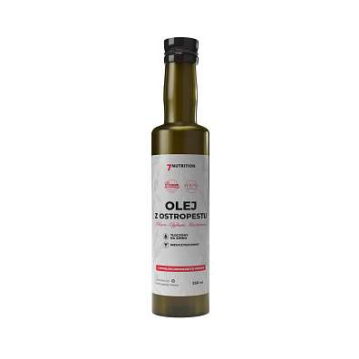 7Nutrition ostropestřecový olej, lisovaný za studena,100% Natural, 250 ml
