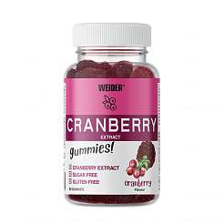Weider Cranberry Extrakt 60 Gummies, želatinové bonbóny s brusinkovým extraktem