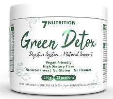 7NUTRITION Green Detox 225g, směs s čistícími, prebiotickými a antioxidačními vlastnostmi