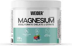 Weider Magnesium Powder Bisglycinate & Citrate, sypká forma hořčíku v chelátové vazbě