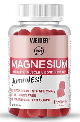 Weider Magnesium Gummies 48 cps, želatinové bonbóny obsahující hořčík a inulin