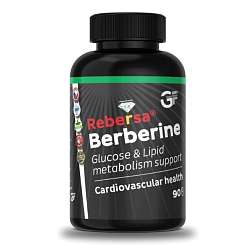 GF Nutrition Berberine Rebersa 90 kapslí, rostlinný extrakt z kořene dřišťálu indického (Berberis aristata)