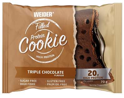Weider Filled Protein Cookie High Protein 70 g, proteinový koláček s náplní