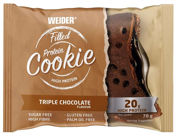 Weider Filled Protein Cookie High Protein 70 g, proteinový koláček s náplní