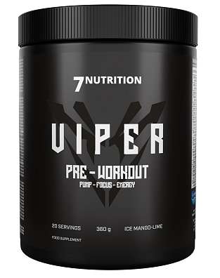 7Nutrition Viper Pre-Workout 360 g, sypká předtréninková směs s kofeinem