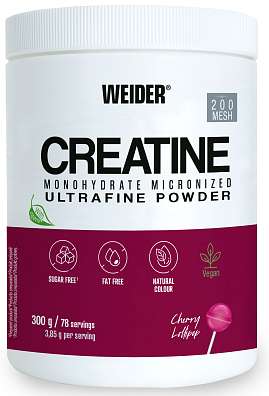 Weider Creatine Monohydrate 300 g, kreatin v sypké formě s příchutí třešňového lízátka