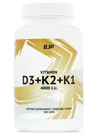 BJP Vitamin D3 + K2 + K1 100 kapslí, vitamín D3 s vitamíny K1 a K2