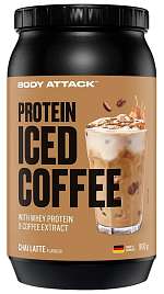 Body Attack Protein Iced Coffee 900 g, syrovátkový koncentrát s kávou s kofeinem