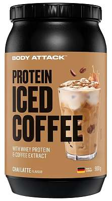 Body Attack Protein Iced Coffee 900 g, syrovátkový koncentrát s kávou s kofeinem