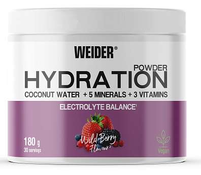 Weider Hydration Powder Electrolyte Balance 180 g, prášek z kokosové vody s elektrolyty a vitamíny