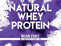 Bear Foot Natural Whey Protein 500g, Grass-fed CFM syrovátkový koncentrát s lyofilizovaným ovocem