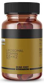 Bear Foot Liposomal Vitamin D3 + K2 60 kapslí, liposomální vitamín D3 a K2 menachinon-7 MK-7