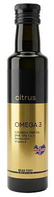 Bear Foot Omega-3 olej 250 ml z Islandu v triglyceridové formě LYSI s vitamínem E a astaxantinem Bio Algamo 10 %