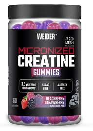 Weider Micronized Creatine Gummies 60 cps, želatinové bonbóny s mikronizovaným kreatinem Mesh 200