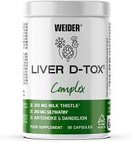 Weider Liver D-Tox Complex 90 cps, extrakty ze semen ostropestřece, pampelišky a artyčoku s cholinem