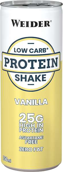 Weider Low Carb Protein Shake 250 ml, proteinový mléčný nápoj, exspirace: 03/2026