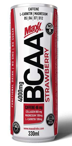 Maxx BCAA 330 ml s kofeinem, hořčíkem, vitamíny, minerály a L-karnitinem