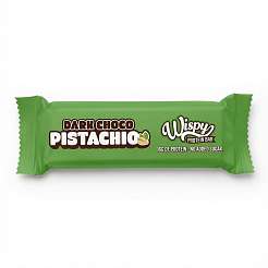Wispy Protein Bar Dark Choco Pistachio 55 g, extra měkká proteinová tyčinka s 2 g cukru