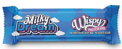 Wispy Protein Bar Milky Dream 55 g, extra měkká proteinová tyčinka s 2 g cukru