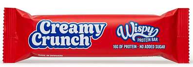 Wispy Protein Bar Creamy Crunch 55 g, extra měkká proteinová tyčinka s 2 g cukru